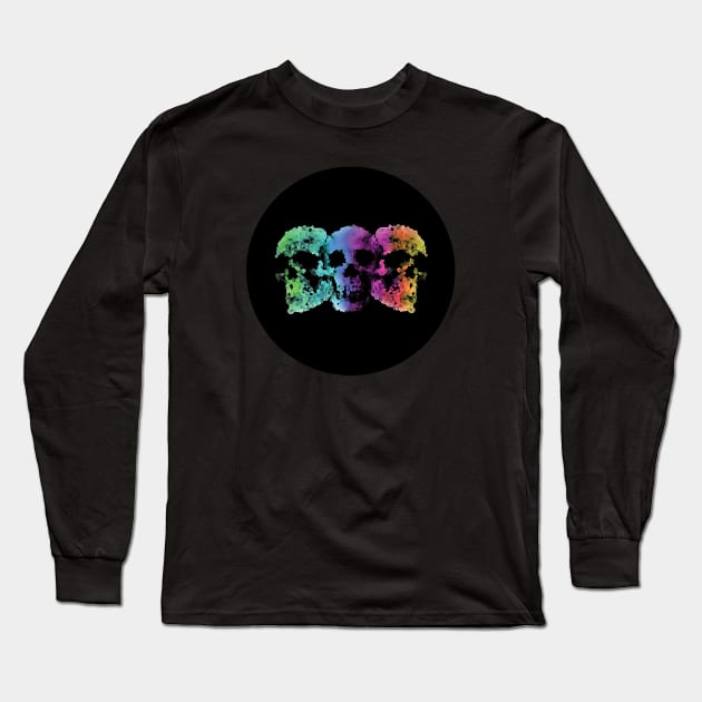 Triplet Skull Long Sleeve T-Shirt by Plasma